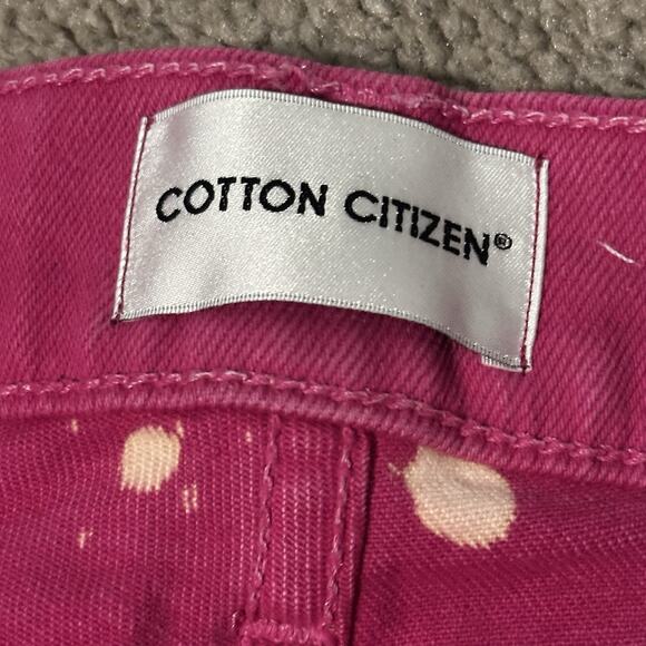 Cotton Citizen 34 Splash Straight Fit Jeans Cotton Blend Stretch Fuscia NWT - Picture 5 of 11